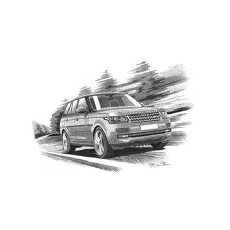 Range Rover 2013 on Personalised Portrait in Colour - RA1546COL